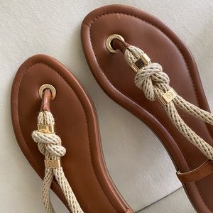 Michael Kors Holly knotted rope sandals sz 8
